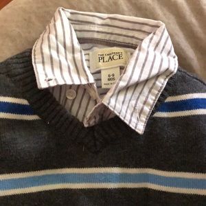 Children’s Place dress shirt with sweater